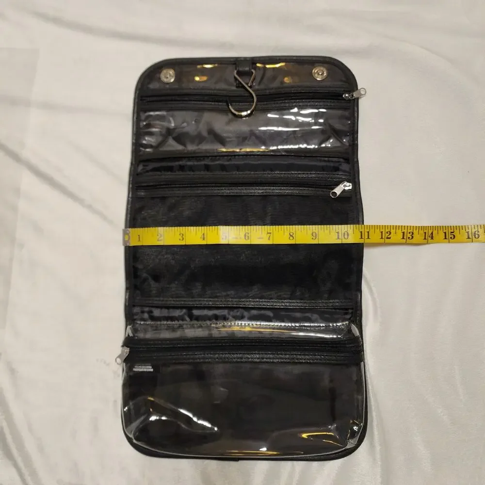 NWOT Tahari Black Hanging Cosmetics Toiletries Utility Travel Organizer